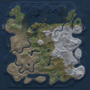 Thumbnail Rust Map: Procedural Map, Size: 4250, Seed: 930910728, 15 Monuments