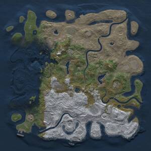 Thumbnail Rust Map: Procedural Map, Size: 4500, Seed: 808689352, 17 Monuments
