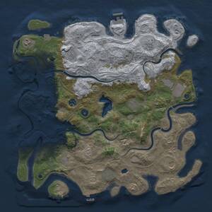 Thumbnail Rust Map: Procedural Map, Size: 4250, Seed: 281311747, 16 Monuments