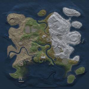 Thumbnail Rust Map: Procedural Map, Size: 3500, Seed: 192830, 13 Monuments