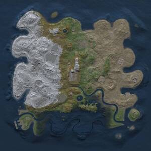 Thumbnail Rust Map: Procedural Map, Size: 3750, Seed: 1417964895, 15 Monuments