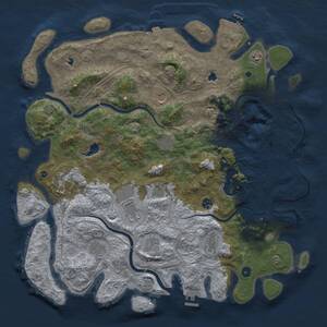 Thumbnail Rust Map: Procedural Map, Size: 4800, Seed: 1394101884, 17 Monuments