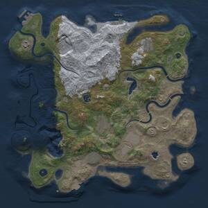 Thumbnail Rust Map: Procedural Map, Size: 4050, Seed: 20112025, 15 Monuments