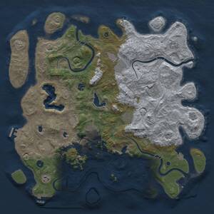 Thumbnail Rust Map: Procedural Map, Size: 4500, Seed: 2867439, 15 Monuments