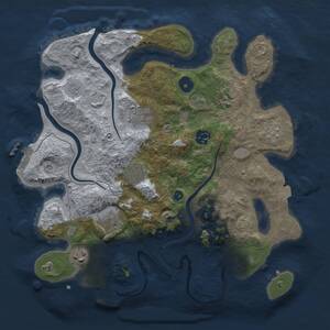 Thumbnail Rust Map: Procedural Map, Size: 3333, Seed: 1891952509, 13 Monuments