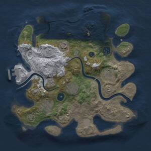 Thumbnail Rust Map: Procedural Map, Size: 3000, Seed: 5145673, 12 Monuments