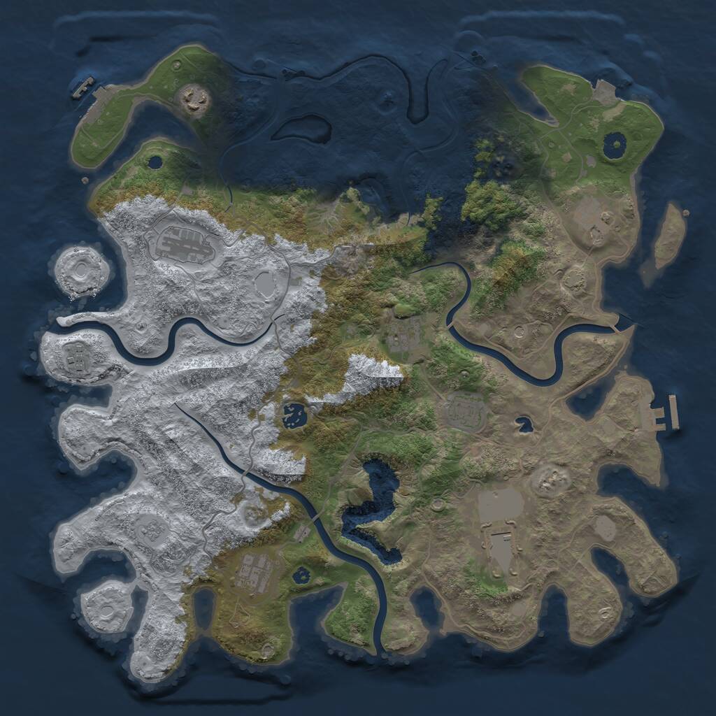 Rust Map: Procedural Map, Size: 4200, Seed: 221654, 15 Monuments