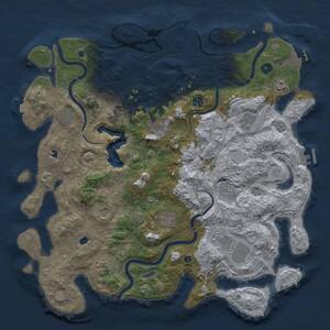 Thumbnail Rust Map: Procedural Map, Size: 4500, Seed: 111266161, 17 Monuments
