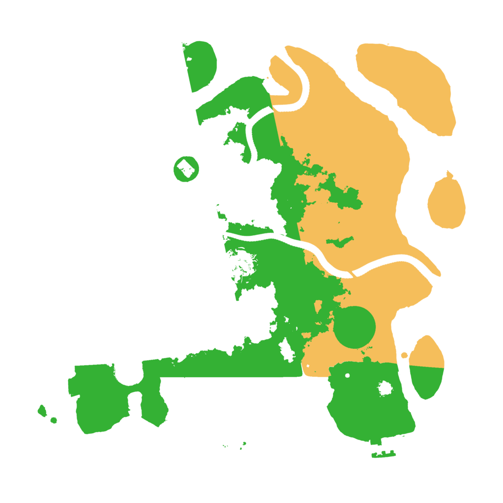 Biome Rust Map: Procedural Map, Size: 3200, Seed: 495169488