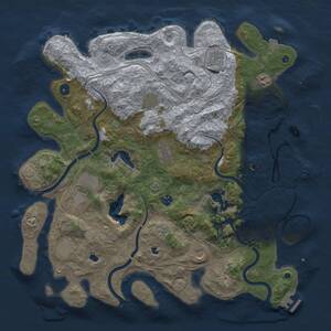 Thumbnail Rust Map: Procedural Map, Size: 4500, Seed: 1029981001, 15 Monuments