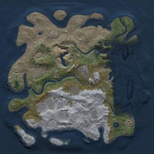 Thumbnail Rust Map: Procedural Map, Size: 4000, Seed: 171508762, 16 Monuments