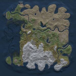 Thumbnail Rust Map: Procedural Map, Size: 4500, Seed: 1009934485, 16 Monuments