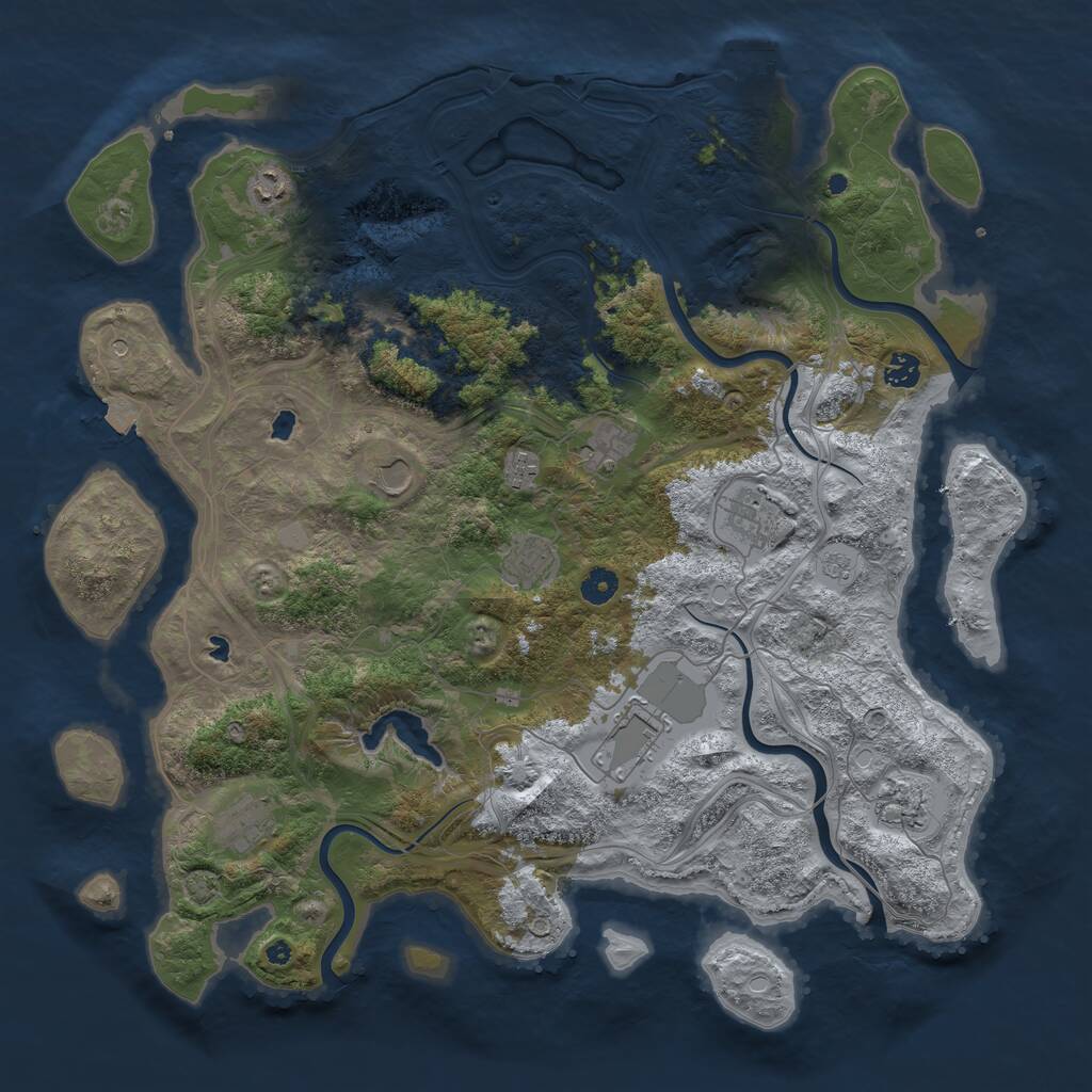Rust Map: Procedural Map, Size: 4500, Seed: 326595288, 15 Monuments