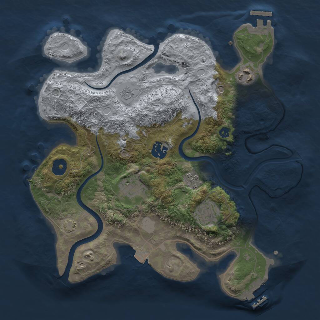 Rust Map: Procedural Map, Size: 3000, Seed: 11349430, 11 Monuments