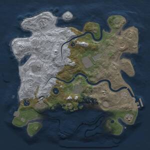 Thumbnail Rust Map: Procedural Map, Size: 3500, Seed: 938674520, 15 Monuments