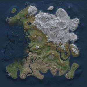 Thumbnail Rust Map: Procedural Map, Size: 3900, Seed: 11062025, 15 Monuments