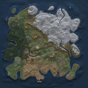 Thumbnail Rust Map: Procedural Map, Size: 3900, Seed: 11062025, 18 Monuments