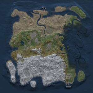Thumbnail Rust Map: Procedural Map, Size: 3750, Seed: 774257791, 16 Monuments