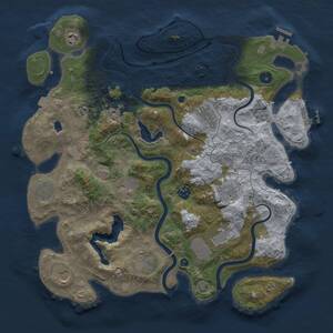 Thumbnail Rust Map: Procedural Map, Size: 4000, Seed: 111062025, 16 Monuments
