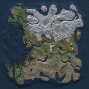 Thumbnail Rust Map: Procedural Map, Size: 4250, Seed: 498954872, 16 Monuments