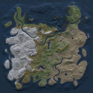 Thumbnail Rust Map: Procedural Map, Size: 4500, Seed: 8888882, 16 Monuments