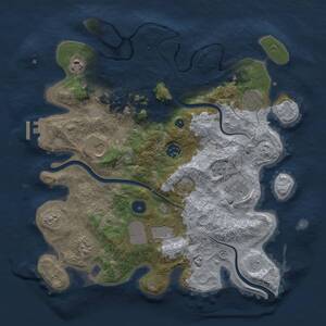 Thumbnail Rust Map: Procedural Map, Size: 3600, Seed: 446676941, 13 Monuments
