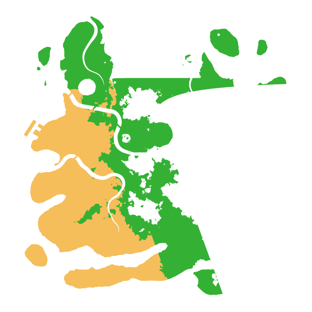 Biome Rust Map: Procedural Map, Size: 3500, Seed: 1105246564