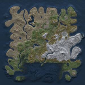 Thumbnail Rust Map: Procedural Map, Size: 4500, Seed: 252490493, 15 Monuments
