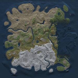 Thumbnail Rust Map: Procedural Map, Size: 4500, Seed: 7937935, 17 Monuments