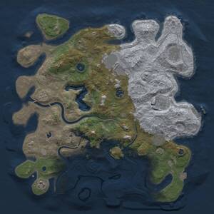 Thumbnail Rust Map: Procedural Map, Size: 4000, Seed: 328629, 14 Monuments