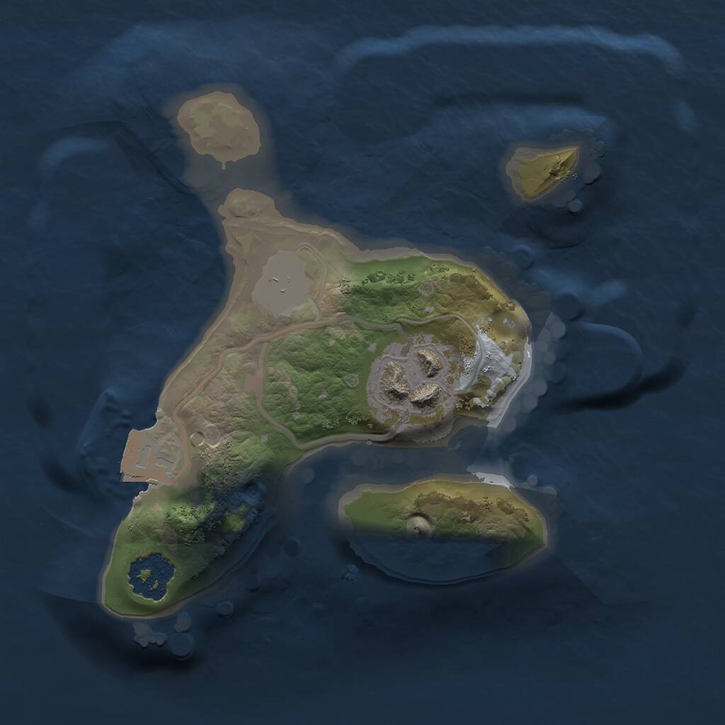 Rust Map: Procedural Map, Size: 1600, Seed: 696969, 2 Monuments