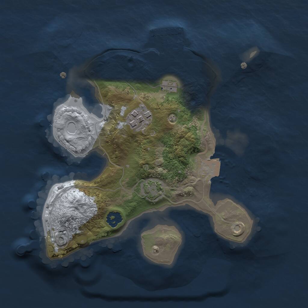 Rust Map: Procedural Map, Size: 2000, Seed: 20226, 4 Monuments