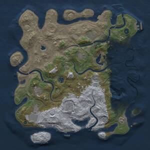Thumbnail Rust Map: Procedural Map, Size: 4250, Seed: 12344, 16 Monuments