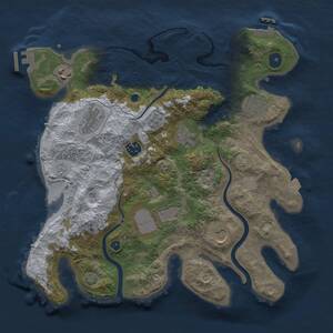 Thumbnail Rust Map: Procedural Map, Size: 3500, Seed: 1919708441, 14 Monuments