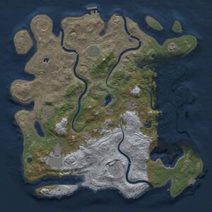 Thumbnail Rust Map: Procedural Map, Size: 4250, Seed: 2112332514, 15 Monuments