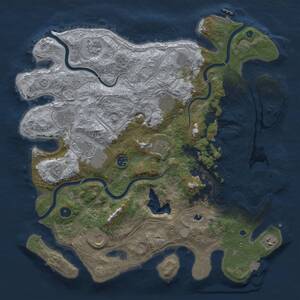 Thumbnail Rust Map: Procedural Map, Size: 4250, Seed: 731406230, 16 Monuments