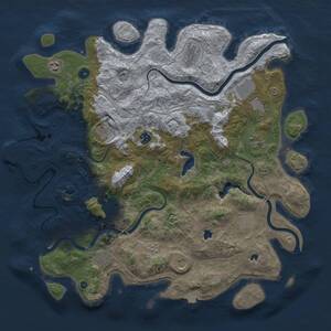 Thumbnail Rust Map: Procedural Map, Size: 4500, Seed: 113061590, 16 Monuments