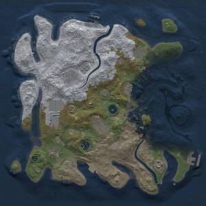 Thumbnail Rust Map: Procedural Map, Size: 3500, Seed: 1466398592, 15 Monuments
