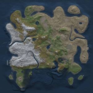 Thumbnail Rust Map: Procedural Map, Size: 4000, Seed: 1664505253, 15 Monuments