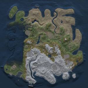 Thumbnail Rust Map: Procedural Map, Size: 4000, Seed: 990372, 15 Monuments