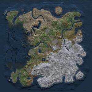 Thumbnail Rust Map: Procedural Map, Size: 4000, Seed: 330150731, 16 Monuments