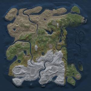 Thumbnail Rust Map: Procedural Map, Size: 4500, Seed: 1055695437, 15 Monuments