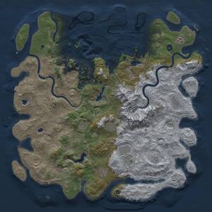 Thumbnail Rust Map: Procedural Map, Size: 5000, Seed: 1706017199, 17 Monuments