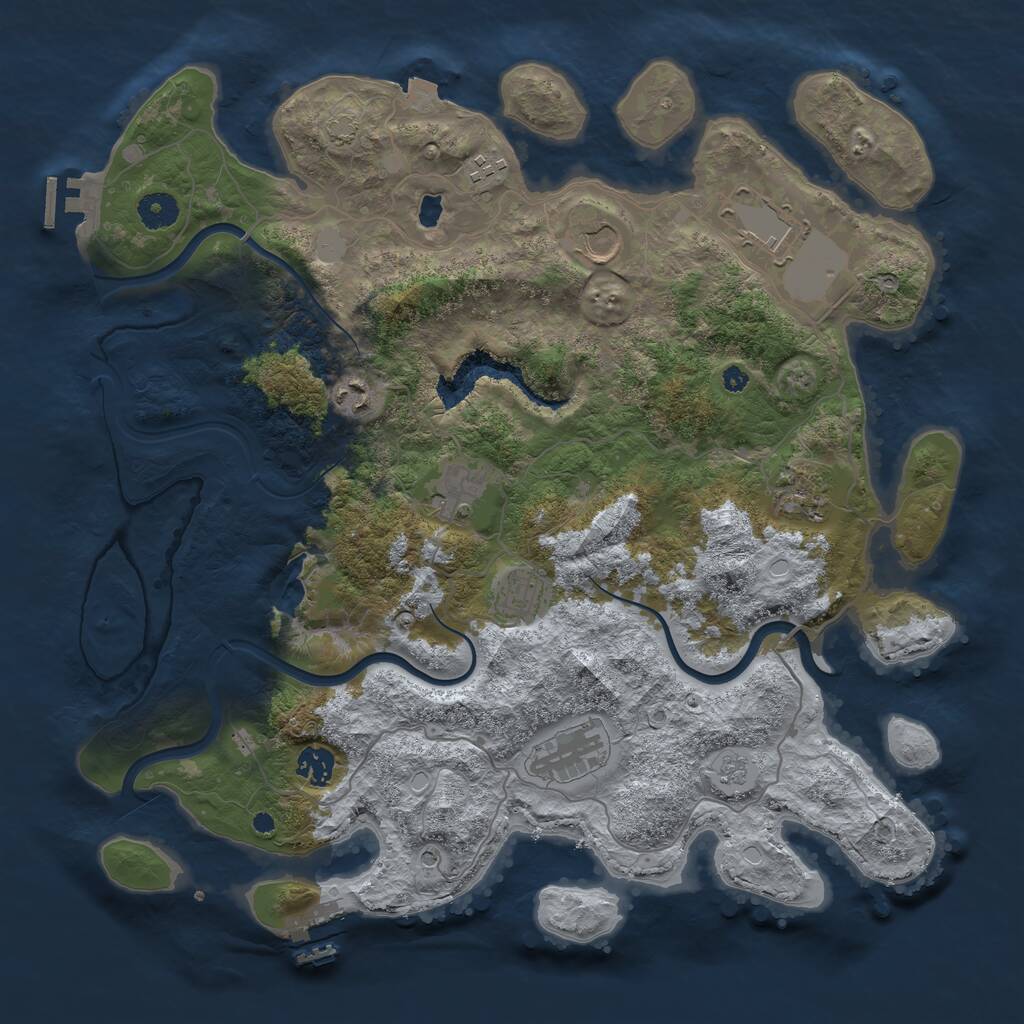 Rust Map: Procedural Map, Size: 4000, Seed: 382991, 15 Monuments
