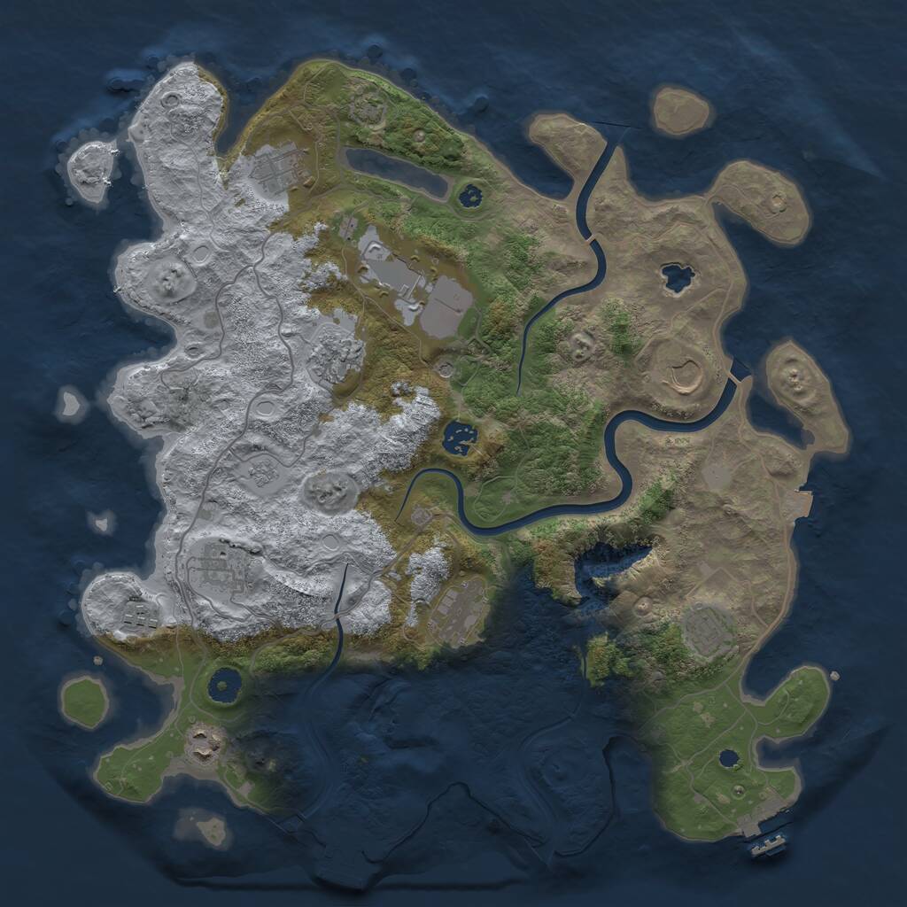 Rust Map: Procedural Map, Size: 4000, Seed: 1523351780, 16 Monuments