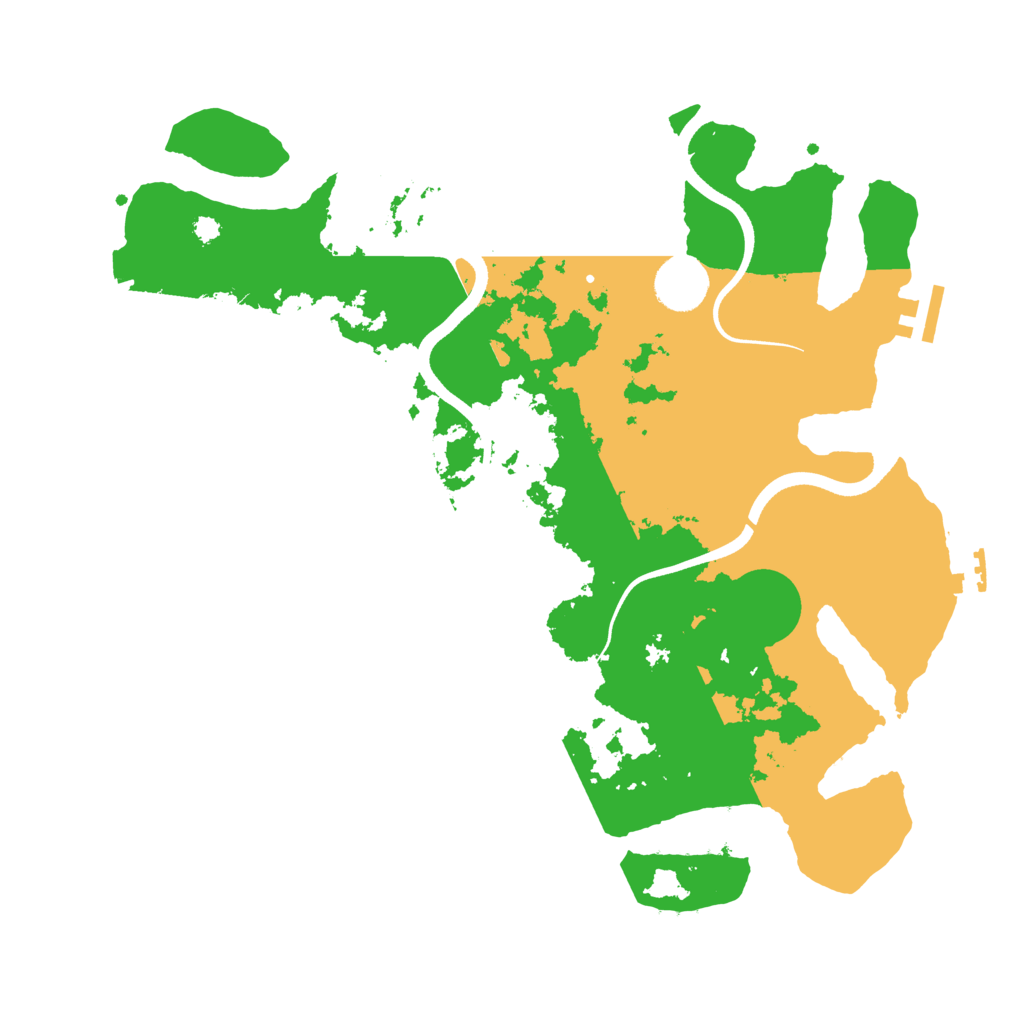 Biome Rust Map: Procedural Map, Size: 3600, Seed: 20952946