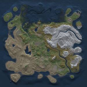 Thumbnail Rust Map: Procedural Map, Size: 4250, Seed: 334594737, 17 Monuments