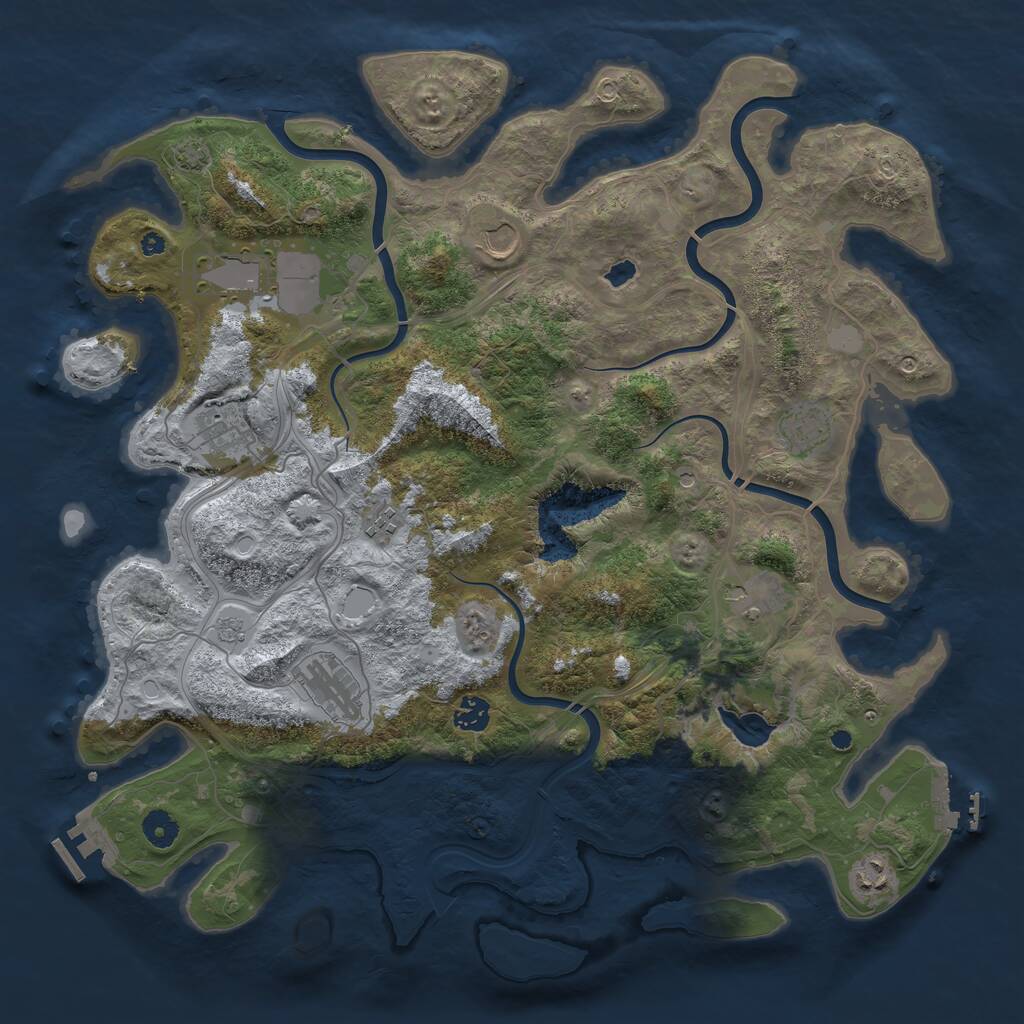 Rust Map: Procedural Map, Size: 4250, Seed: 937414411, 15 Monuments