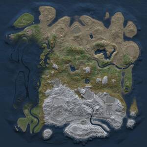 Thumbnail Rust Map: Procedural Map, Size: 4250, Seed: 1014506328, 16 Monuments