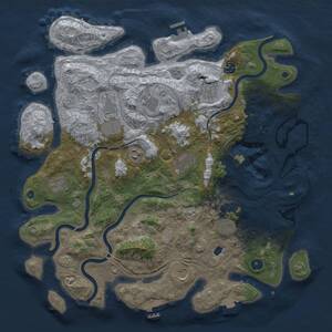 Thumbnail Rust Map: Procedural Map, Size: 4300, Seed: 1145202720, 16 Monuments